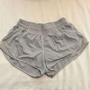 Grey lululemon hotty hot shorts